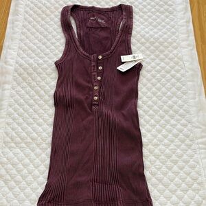 Aerie Plum Ribbed Tank Top